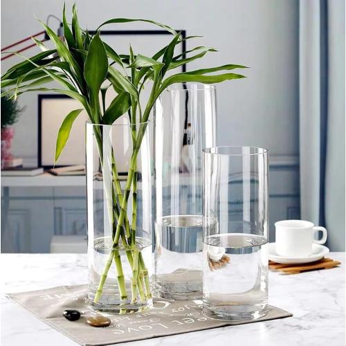 Color Clear 24 Pack Glass Cylinder Vases 4,6,8,10 Inch Tall Clear Flower Vase Hurricane Floating Candle Holder for Table Centerpiece Wedding Home Decor