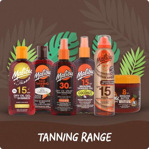 Malibu Sun Fast Tanning Gel, 10.1 Fl Oz, Deep Tan Accelerator with Carrot, Beta Carotene and Vitamin E, Tropical Coconut, Water-Resistant, for Outdoor and Sunbed Use, Made in UK