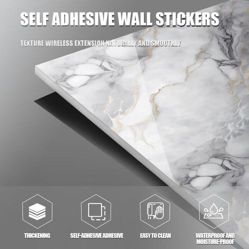 10pcs Thick Marble Peel and Stick Waterproof Wall Panels,Heat-Resistant Backsplash Tile, 23.6x11.8 PVC Foam Wall Sticker for Kitchen,Living Rooms,TV Walls,Colorful (Not Real Tile 19.4Sq. Ft.)