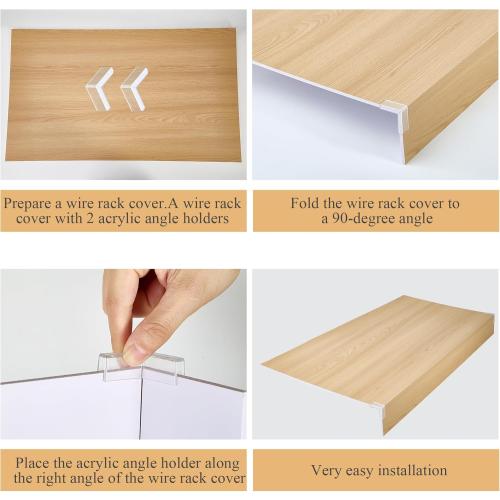 Size 33x 19.5 6 Pack Wire Rack Covers, 33'' x 19.5'' Foamed PVC Wire Shelf Covers (Not Wood), Removable Shelving Cover for Closet, Pantry Shelves Cover for Home and Kitchen, Closet Decoration