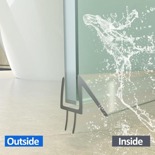 Yecaye 3 Pack 3/8 x 39 Shower Door Bottom Seal,Shower Door Sweep,Frameless Glass Seal Strip,Stop Leaks and Create a Water Barrier, Water Guard 10MM