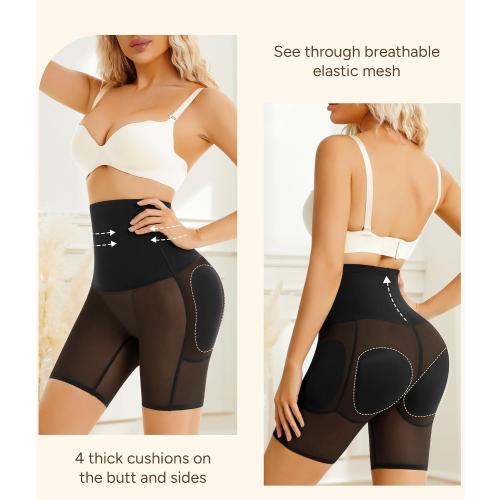 Size L/XL ..Women Shapewear Control Panties Body Shaper Butt Lifter Padded Hip Enhancer Seamless Underwear Hi- Waist Short