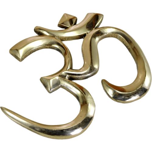 eSplanade Brass OM Wall Hanging Sculpture | Vastu | Fengshui | Goodluck, Auspicious, Religious symbols | Pooja Idols | Home Decor -