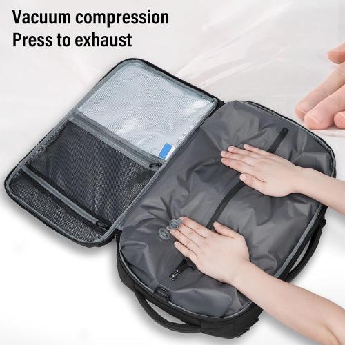 Vacuum Backpack, Oxford Cloth Watertight Lightweight Carry on Backpack with Lock & USB Charging Port, Laptop Bag | Travel Luggage for Business Adventure