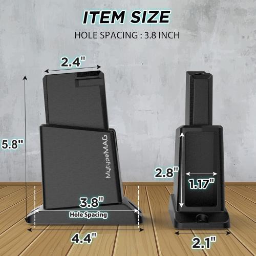 Gun Wall Mount with Universal Mag Holder for 223/5.56 Rifle, Vertical AR Wall Mount Display with Solid PA Material Afford 300Lbs of Holding Strength, AR Mags Storage Rack