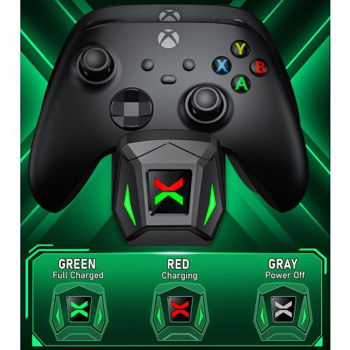 Upgraded Controller Charger Station with 2x5520mWh Rechargeable Battery Packs for Xbox One/Series X|S, Dual Charging Dock for Xbox One Battery Pack (Controller not Included)