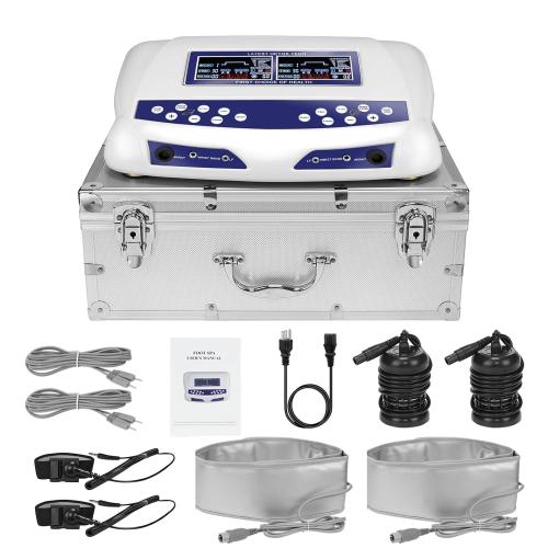 Veicomtech Dual Ionic Foot Bath Detox Machine, 2 in 1 Foot Detox Machine, Detox Foot Bath with LCD Display, Ionic Foot Spa for Two with Heating Belt and Wristband
