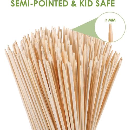 Smores Sticks 36 Long 5 mm Thick, 120 PCS Marshmallow Roasting Smore Sticks Bamboo, Disposable Marshmellow Sticks Camping Heavy Duty SMores Skewers for Outdoor Fire Pits Campfires Hot Dog Sausage