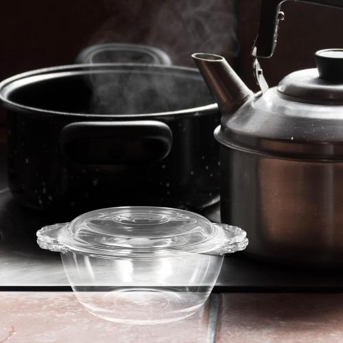 Generic Glass Food Steamer, Steamed Egg Bowl Cover, Microwave Egg Cooker for Home Kitchen, Heat Resistant Glass Mixing Bowl for Pudding and Milk Dessert