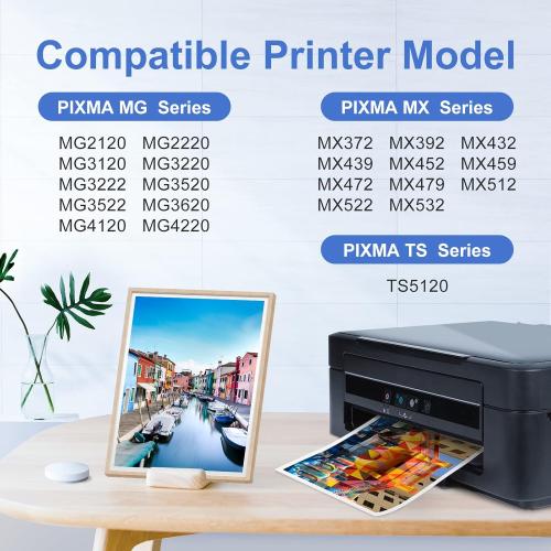 PG-240 XL/CL-241 XL Ink Cartridges Replacement for Canon 240XL 241XL Combo Pack 240 241 for Canon PIXMA MG3620 TS5120 MG3520 MG3600 MG3220 MX472 Printer (1 Black, 1 Tri-Color, 2 Pack)