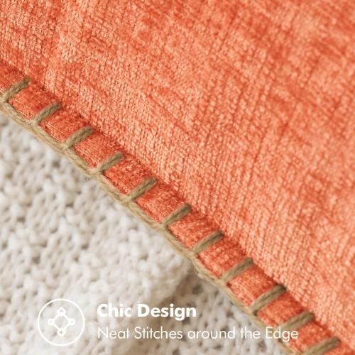 MIULEE Pack of 2 Couch Throw Pillow Covers 18x18 Inch Coral Red