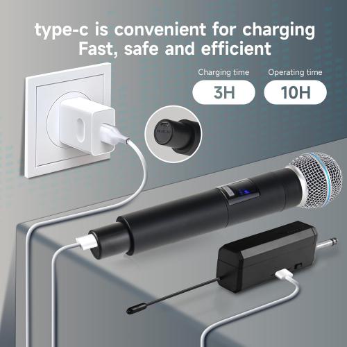 Professional Wireless Microphone for Podcast, Karaoke & Singing – 2.4GHz Portable Dynamic Mic with 150ft Range, 8H Battery,Micrófono Inalámbrico for Streaming & Live Performance