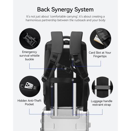 MARK RYDEN Business Backpack for Men, 17.3 Inch Laptop Backpack | Waterproof Tech Backpack with USB Charging Port, Professional Work Backpack for Travel, Office, College, Commuting, Hiking