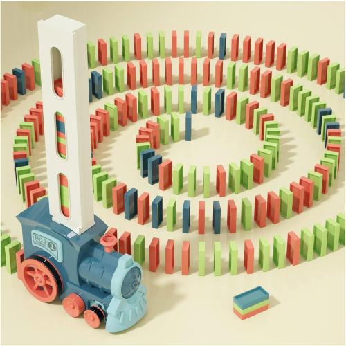 Kids Games Domino Train Toys: 180PCS Automatic Stacking Creative Game 3  Year Old - Stem Montessori Toy for Boys 4-6 - Summer Autistic Christmas Birthday Gifts 5 6 Toddler Girls Ages 4-8