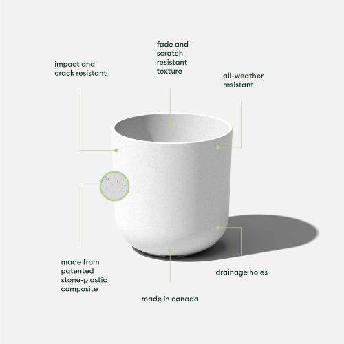 Color White mason series kona planter