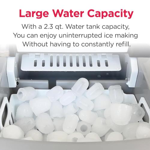 Frigidaire Counter top Portable, 26 lb per Day Nugget Ice Maker Machine (Red Stainless Steel)