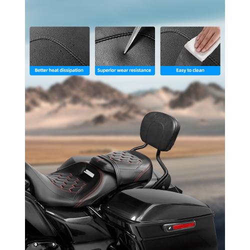 Detachable Passenger Backrest,Quick Detach Passenger Backrest Sissy Bar for Harley Davidson Touring Electra Glide Road King Street Glide Road Glide 2009-2024
