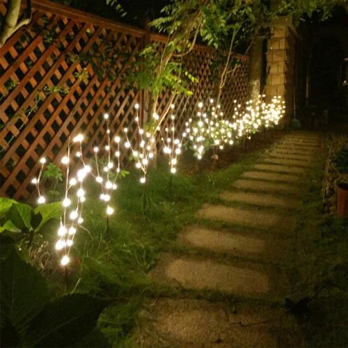 LED Branch Lights, Battery Powered, Warm White, Brown, Plastic, 20 LED, 5 Bendable Poles, 25 Inches, Modern Office Decoration