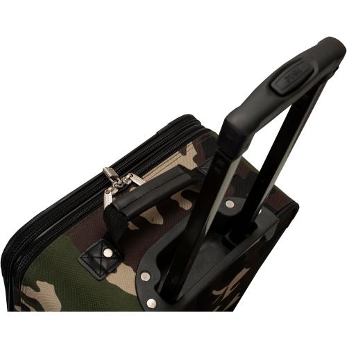 Rockland Fashion Softside Upright Luggage Set,Expandable, Wheel, Telescopic Handle, Camouflage, 2-Piece (14/19)