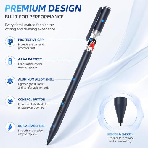 Stylus Pen for HP Omnibook X Flip Envy/Pavilion/Spectre x360 300Day Battery