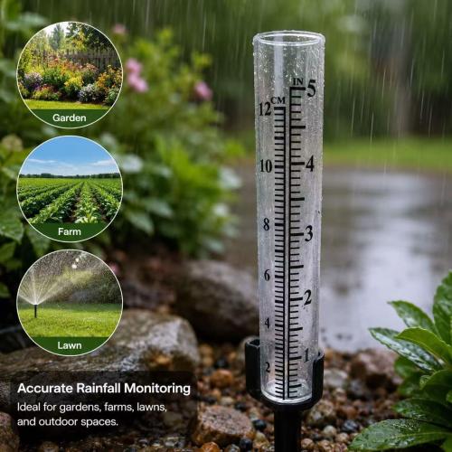 5 Rain Gauge Replacement Tube Glass for Outdoor Garden Yard Home, Best Rated 2 Pcs