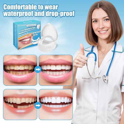 Temporary Veneers Teeth for Women and Men, Temporary Tooth Replacement Kit, Nature and Comfortable