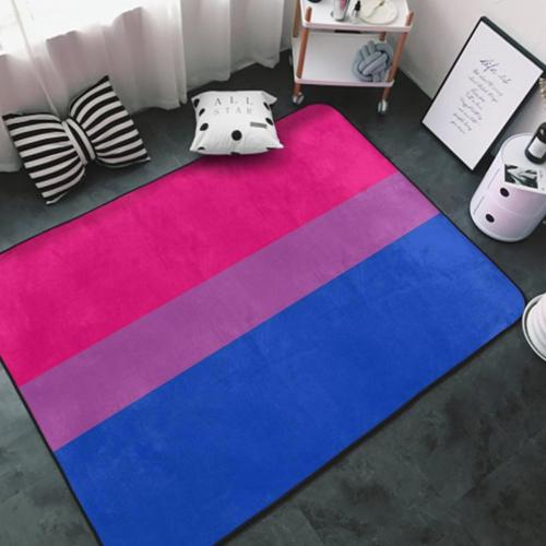 Area Rug Ultra Soft Door Mat Nursery Rug Cozy Carpet for Living Room, Bedroom, Office Fashion Area Carpet (Bisexual Pride Flag Stripes)