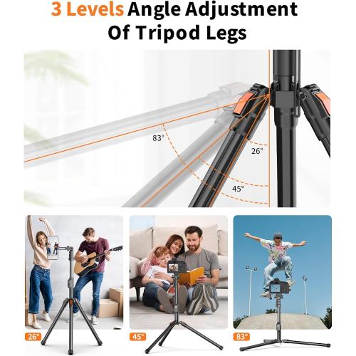 XXZU 74 Magnetic Phone Tripod with Phone Clip for Magsafe, Camera Tripod