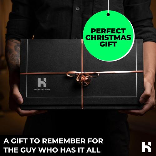 Color brown Holme & Hadfield Premium Wooden Phone Docking Station with Drawer – Nightstand Organizer for Charging Phone & Earbuds – Declutter Your Space with Felt-Lined Protection & Watch Pillar - Gift For Men