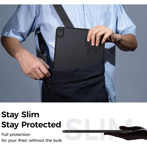 BENKS ArmorPro Case for iPad Air 11 Inch (M3/M2) 2025/2024 & iPad Air 10.9 Inch (5/4th Gen) 2022/2020, Slim Shockproof Cover with Pencil Holder, Supports Apple Pencil Charging, Dupont Kevlar Made