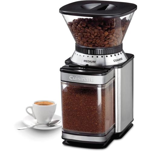 Cuisinart Coffee Grinder, Electric One-Touch Automatic Burr Coffee Grinder with 18-Position Grind Selector, Cup Size Selector for 4 – 18 Cups, DBM-8P1, Black Stainless