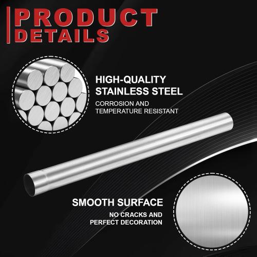 LCGP 2 Custom Mandrel Straight Exhaust Pipe, 40 Long, Made of High Quality Stainless Steel Fit 2 Inch Exhaust Pipe