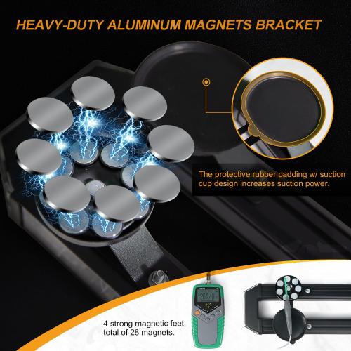 LUMENIX 38 Inch 216 LED Rooftop Strobe Emergency Lights Bar w/Controller Amber Warning Flashing Traffic Lightbar and White Alley Take Down Light for Construction Vehicles Towing Work Trucks Snow Plow