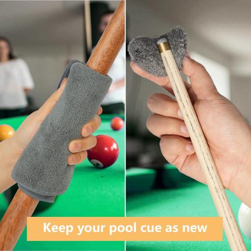 Pool Table & Rail Brush 5 Set, Billiard Felt Cleaner Accessories with 2 Wooden Brushes, Cue Cleaning Cloth, Ferrule Polish Cloth & Sticky Lint Roller