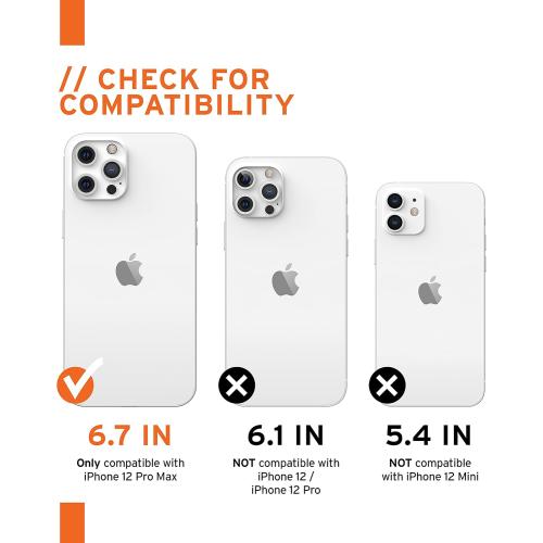 URBAN ARMOR GEAR UAG Designed for iPhone 12 Pro Max Case [6.7-inch Screen] Sleek Ultra-Thin Shock-Absorbent Civilian Protective Cover, Eggplant