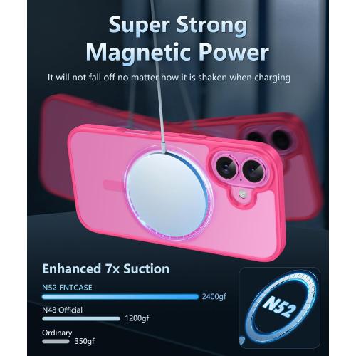 FNTCASE for iPhone 16 Phone Case Compatible with Magsafe Clear Phonecase