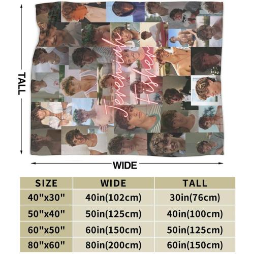 The Summer I Turned Pretty Jeremiah Fisher Blanket Flannel Throw Blankets Super Soft for All Seasons Plush bedsheet Blanket for Bedroom Bed Living Room Couch 50x40