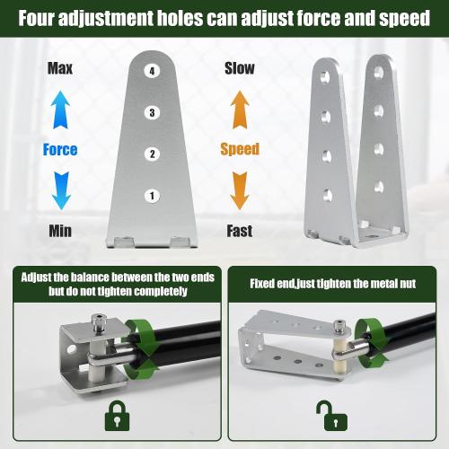 TB600B Hydraulic Heavy Duty Gate Closer for Outdoor Gate 150 to 250 Pounds in Weight, 44 to 72Inches in Width Suitable for Farms, Pastures, Open Stadiums, Home Yards (Black)‼️incomplete‼️