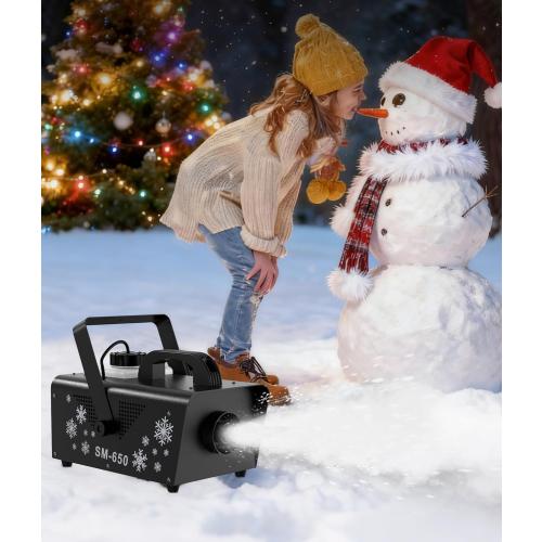 IMONE 650W Snow Machine Christmas Gift Snow Maker Machine,Artificial Snow Making Machine Snowflake Machine,Snow Machine Indoor with Remote Snow Machines for Outdoors Party Parade Picture