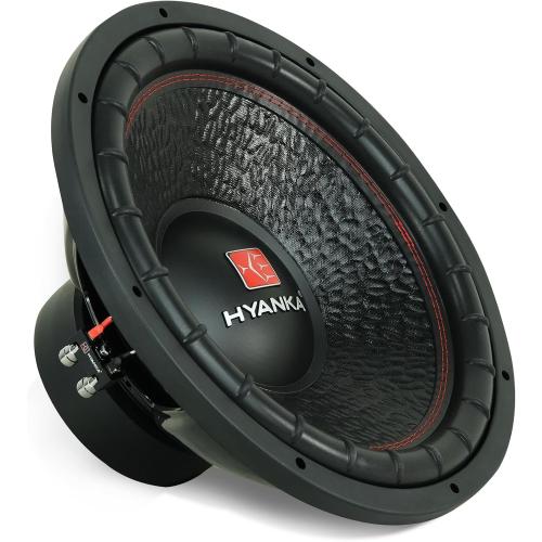 H YANKA BSC-15-4 15 Inch Subwoofer - 1200W MAX Power 15 Inch Paper Cone Subwoofer Car Audio, Black Iron Basket, 2.5“ Dual Voice Coil 4 Ohm Impedance 15 Sub for Cars