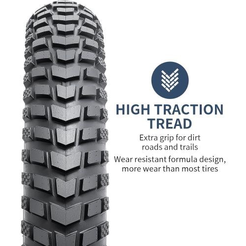 YUNSCM 26 Fat E-Bike Tire 26 x 3.0/76-559 Compatible with 26x3.0 26X3 Fat E-Bike All-Terrain Directional Tread Bicycle Tire (Y-1138)