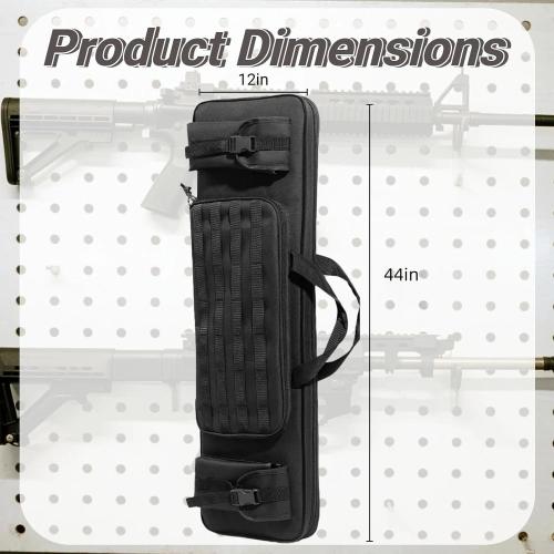 KOKKOYA Soft Gun Case for Rifles and Shotguns Long Scoped Rifle Range Bag Backpack 47 36 with Tactical Pockets Durable Oxford Fabric Adjustable Sling Dual