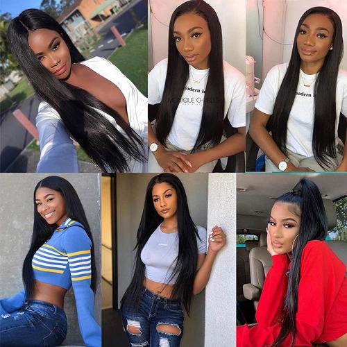 Straight Bundles Human Hair Bundles 20 20 20 Inch Natural Black Color Straight Bundle Unprocessed Brazilian Virgin Weave Hair 3 Bundle 50 Gram Per Bundle