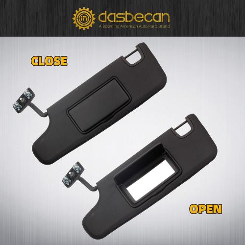 Dasbecan Black Left Driver Side Sun Visor Compatible with Jeep Wrangler JK 2007-2018 Replaces# 6CJ07DX9AA