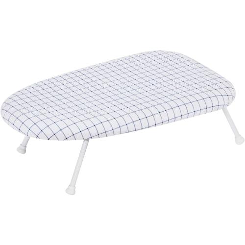 STORAGE MANIAC Tabletop Ironing Board with Folding Legs, Extra Wide Countertop Ironing Board with Cotton Cover, Portable Mini Ironing Board for Sewing, Craft Room, Household, Dorm, White