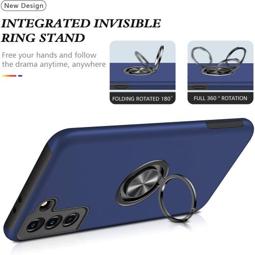 Galaxy S22 Plus Case for Samsung Galaxy S22 Plus Case Military Grade Shockproof Built-in Ring Holder Kickstand Car Mount Armor Heavy Duty Protective Case for Galaxy S22  Plus Phone Case (Blue)