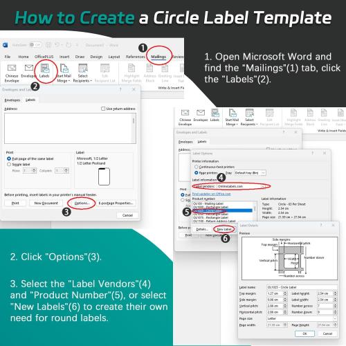 Set of 100 sheets Colemoly Address Labels 2” Round for Laser and Inkjet Printers - 100 Sheets, 20 Labels Per Sheet 2000 Blank Matte White Sticker Paper for Organization, Labeling, Inventory Management, Product Branding