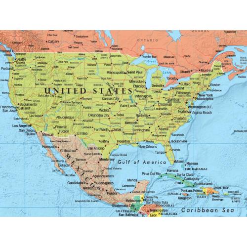 Swiftmaps 32 x 50 RMC Large World Wall Map Poster - Laminated Rolled (32x50 Signature World)