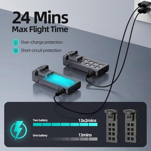 Drone with Camera  HD, FPV Foldable Mini Drone for Beginners Kids Boys Girls, with 2 recharging Batteries, Carrying Case, One Key Start, Stable Hover, Trajectory Flight, Toys Gifts (Black)
