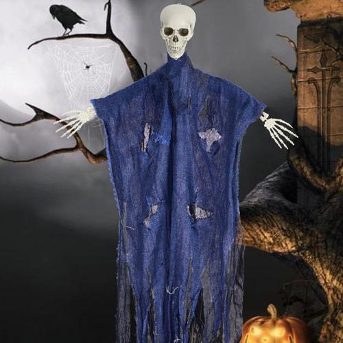 5.4ft Halloween Life Size Skeleton, Posable Halloween Skeleton Life Size Decor, Full Size Skeletons, Outdoor SkeletonHalloween Decorations (White)